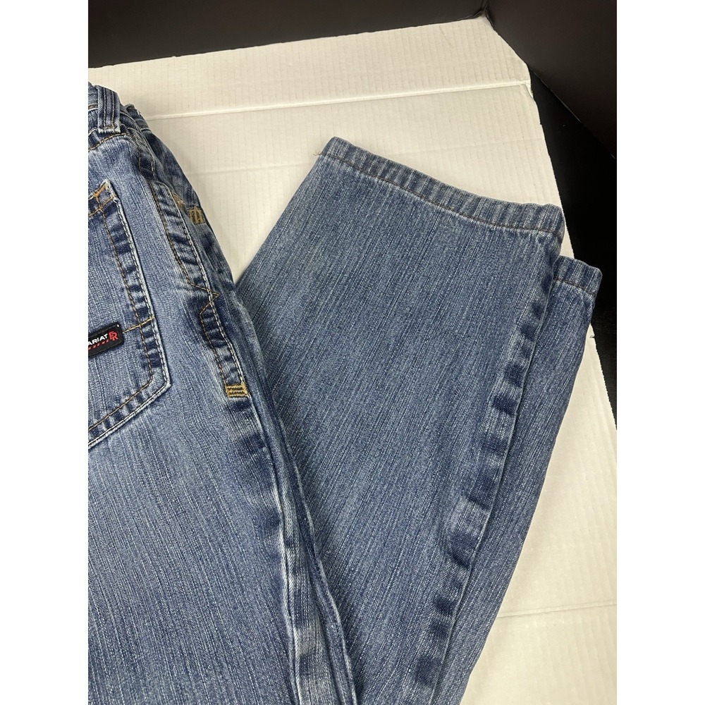 Ariat FR M3 Jeans Mens 46x30 Loose Straight Light Blue Denim Work Fire Resistant - Picture 3 of 9